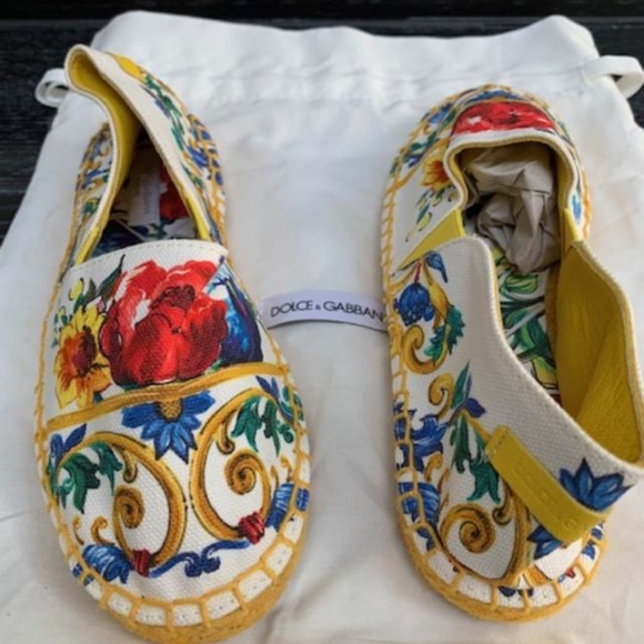 DOLCE GABBANA YELLOW KIDS SIZE 33 ESPADRILLES BNIB - Picture 4 of 6